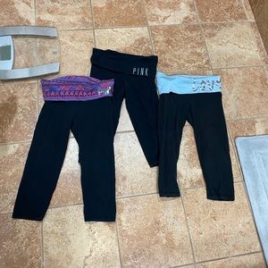 Quarter length Victoria’s Secret pink leggings